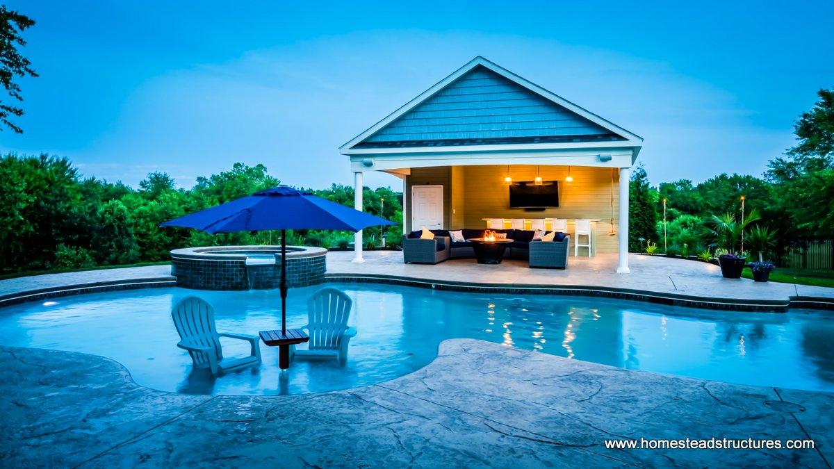 Avalon Pool House Exterior Shots Homestead Structures